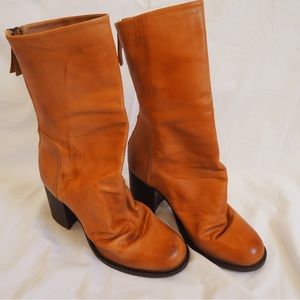 Free People Elle Block Boot Tan Size 8